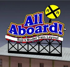 Miller Engineering 441852 HO/N All Aboard Customizable Rooftop Billboard Small