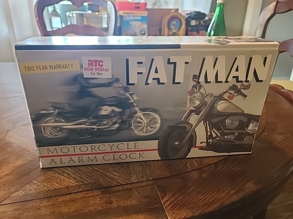 Fat Man Motorcycle Alarm Clock