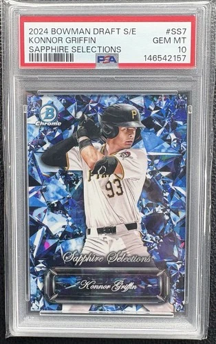 2024 BOWMAN CHROME DRAFT SAPPHIRE SELECTIONS KONNOR GRIFFIN RC PSA 10 SS-7