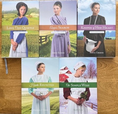 Hearts of Amish Country Lot of 5 HC DJ with Ribbons Annie's Fiction