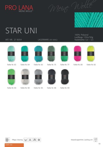 STAR von PRO LANA - Farbe 51 - 50 g / ca. 135 m Wolle - Bild 3 von 3