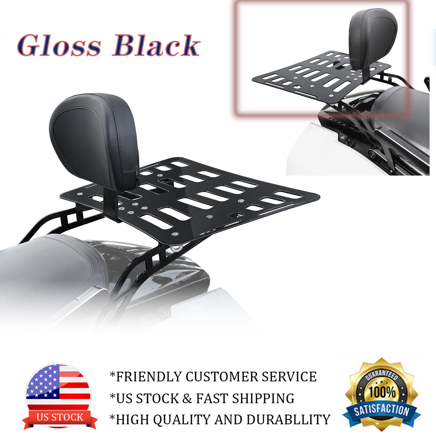 Luggage Trunk Bracket Rack&Passenger Backrest For Can Am Spyder F3 F3S F3T 15-25-image