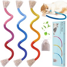 Cat Toys Chew Rope3 Pack Catnip Chewing Rope Toy for Indoor KittensKitty Nip ...