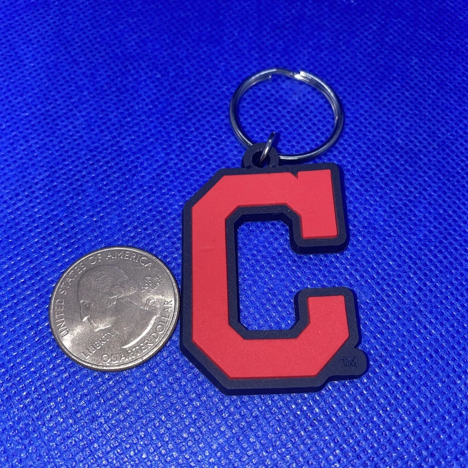 Cleveland Guardians MLB Soft Keychain Key Chain Souvenir | Navy Blue & Red - Image 4 of 4