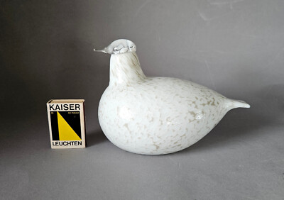vintage Vogel Glas Iittala Bird Oiva Toikka Nuutajärvi Willow Grouse Schneehuhn