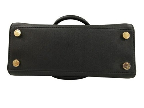 Michael Kors Selma 2WAY Shoulder Bag Handbag Black Leather PVC - Picture 5 of 8