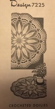 7225 Design Vintage Crocheted doilies Pattern to CROCHET  Repro 