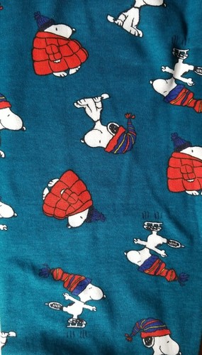 Neu mit Etikett Hanna Andersson Pyjama blau Snoopy Winterdruck Erwachsene Unisex XL - Bild 5 von 8