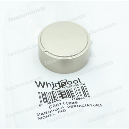 WHIRPOOL MANOPOLA FORNO ARISTON HOTPOINT C0011686 SATINATO CROMO INOX  4820000285 | eBay