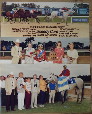 1991 - Ricardo Lopez - Tampa Bay Downs Winners Circle - 16''x 20'' Photo