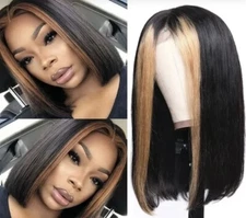 13*4 Lace Frontal BobHighlight TI27 Human Hair Wig