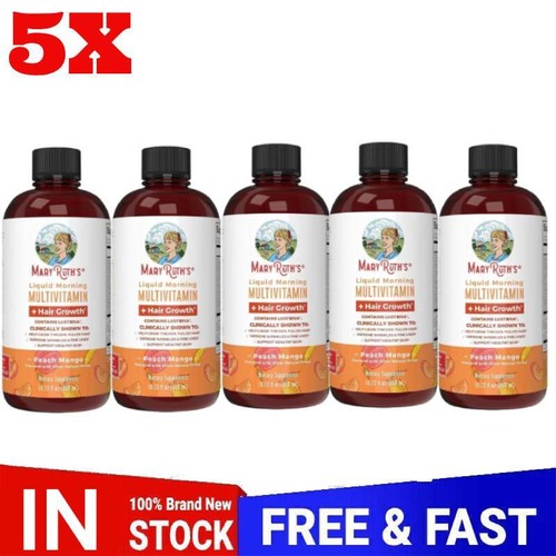 MaryRuth's Liquid Multivitamin Hair Growth Women/ Biotin Peach Mango 1-5X~ - Picture 3 of 25