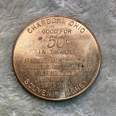 1962 Chardon Ohio Sesquicentennial 50 Cent Trade Brass Token | eBay