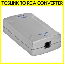 Toslink Jack to RCA Jack Converter Optic Fiber to Coaxial Digital Audio Adapter