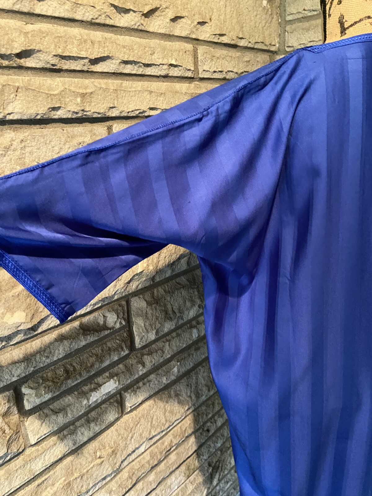 Quality Handmade Solid Royal Blue Embroidered  V-… - image 6