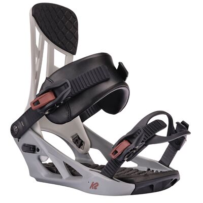 K2 Snow Indy Men's Snowboard Bindings, Grey, Large MY25