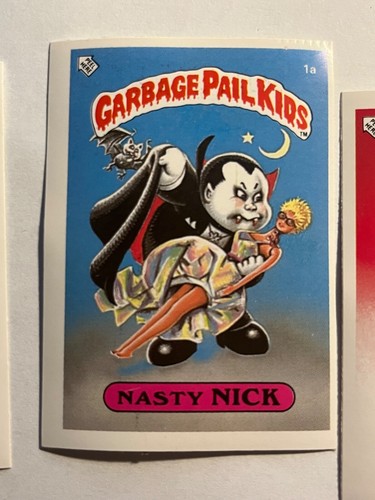 GARBAGE PAIL KIDS SERIES 1 UK EDITION NASTY NICK + OOZY SUZY + WRINKLY RIKKI - Picture 3 of 6