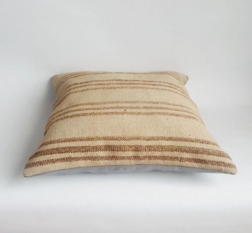 Almohada de sofá Kilim, 20x20 pulgadas, almohada boho hecha a mano, cojín étnico decorativo Foto 4 de 4