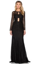 NWT JAY GODFREY DORVAL LACE PANELED OPEN BACK GOWN DRESS SZ 0    SFS
