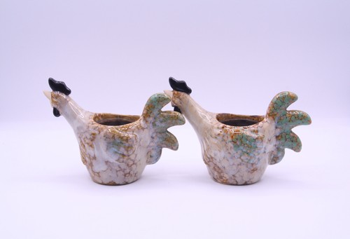 Yankee Candle Holders Brown Green Gold Set Of 2 Rooster Farmhouse Cottagecore - Picture 4 of 12