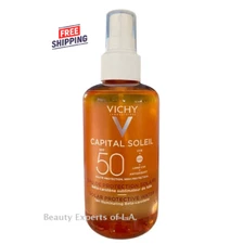 Vichy Capital Soleil Solar Protective Water Tan SPF50 200ml / 6.7oz NEWEST PRES