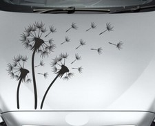 Aufkleber Auto Motorhaube Car Tattoo Löwenzahn Pusteblume Flieger Wind Fly 240