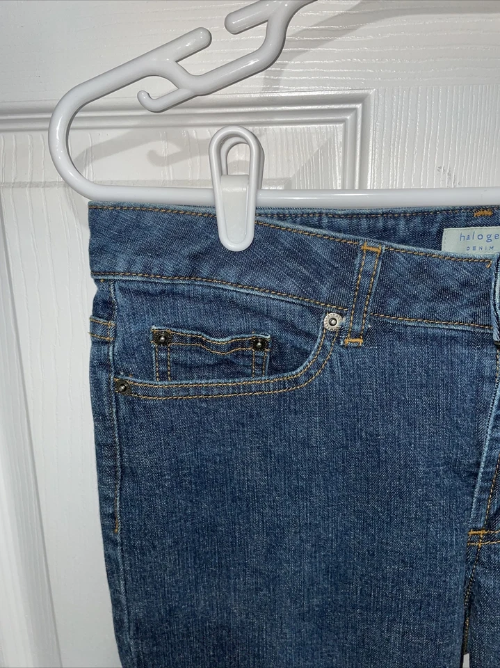 Pantalones de mezclilla halógenos elásticos para mujer talla 6L (verdaderos 30x30) Foto 4 de 4