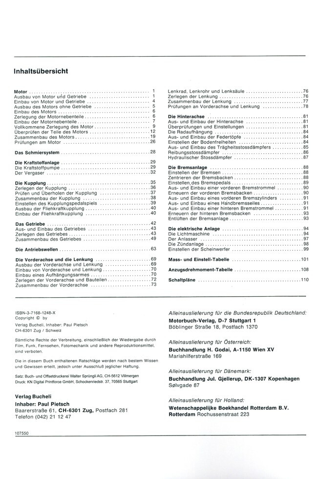 Thumbnail - Citroen 2 Cv 4 / 6 Ente Typ Azkb / Azka (70-90) Reparaturanleitung