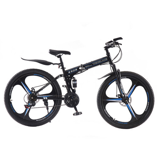 SHIMANO Folding Mountain Bike 26 27.5Inch Wheel 21 Speed Full Suspension Bicycle - Picture 27 of 36