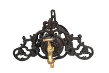 Uchwyt na wąż brązowa przysłona rozeta 3/4 cala vintage prezent z kranem