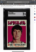 1971 Topps Basketball #183 Bob Netolicky Indiana Pacers SGC 7 NM