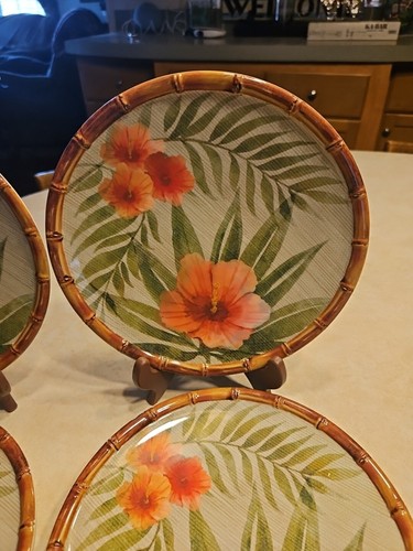 Set of 6 - Tropical Melamine 9" Dinner Plates - Bed Bath & Beyond - Picture 5 of 13