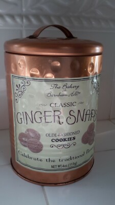 Barnham Hill Ginger Snaps Bakery Dimpled metal design Cookies Tin Pre ...