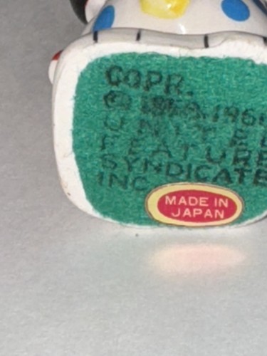 Vtg Snoopy Peanuts Clown Ceramic Ornament 1966 See Chip Photo - Picture 15 of 16
