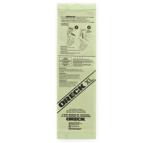 Bolsas de vacío originales Oreck PK8000-9DW XL *HIPOALERGÉNICAS* # PK80009DW - Imagen 3 de 4