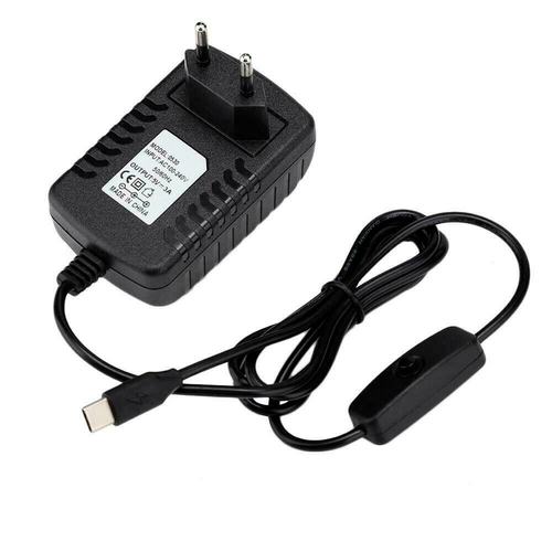 Cargador transformador 5V 3A USB tipo C con Interruptor Raspberry Pi 4 - Photo 2/4