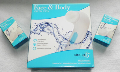 Studio 35 Face & Body Home spa System w/ Replaceable Brush Heads New