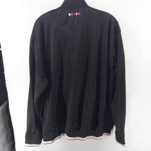 coogi men track jacket size XL black front logo full zip polyester pockets - Picture 2 of 11