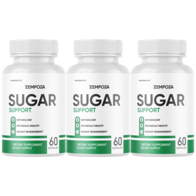 Zempoza Blood Sugar Capsules Maximum Strength Official - 3 Bottles