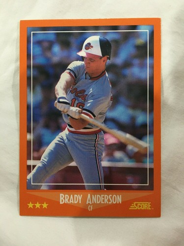 BRADY ANDERSON ROOKIE 1988 SCORE TRADED BALTIMORE ORIOLES RC BASEBALL 