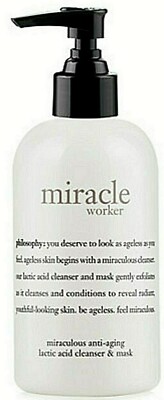Philosophy MIRACLE WORKER LACTIC CLEANSER 8 oz SIZE!  NEW~W/PUMP!~