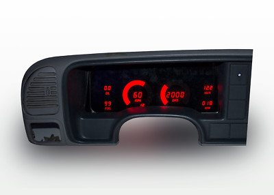 1995-1999 Chevy Truck Digital Dash Panel Red LED Gauges Lifetime Warranty