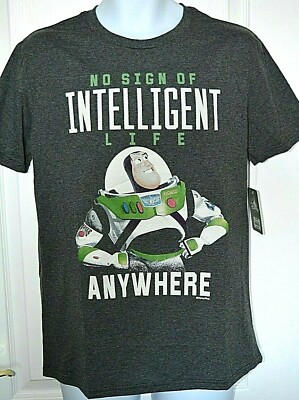 NWT Buzz Lightyear No Sign Of Intelligent Life Anywhere Disney Tee Unisex Medium