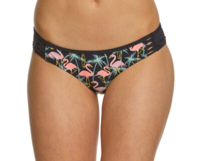 Eidon Glades Rebel Swim Bottom Black W/ Pink Flamingo Size Medium New With Tags