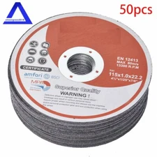 50 Pack 4-1/2"×.040"×7/8" Cut-off Wheel-Metal Stainless Steel 4.5" Cutting Discs