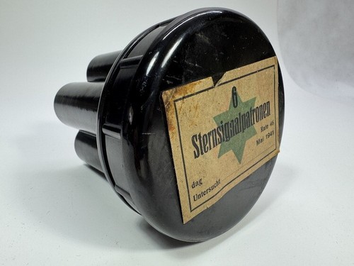 original STERNSIGNALPATRONEN SIGNALPATRONEN BAKELIT DOSE Wehrmacht 2. WK 1941