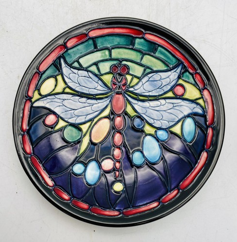 Rare MOORCROFT Tiffany FAVRILE Coaster by Nicola Slaney 2001 - Boxed - Picture 1 of 3