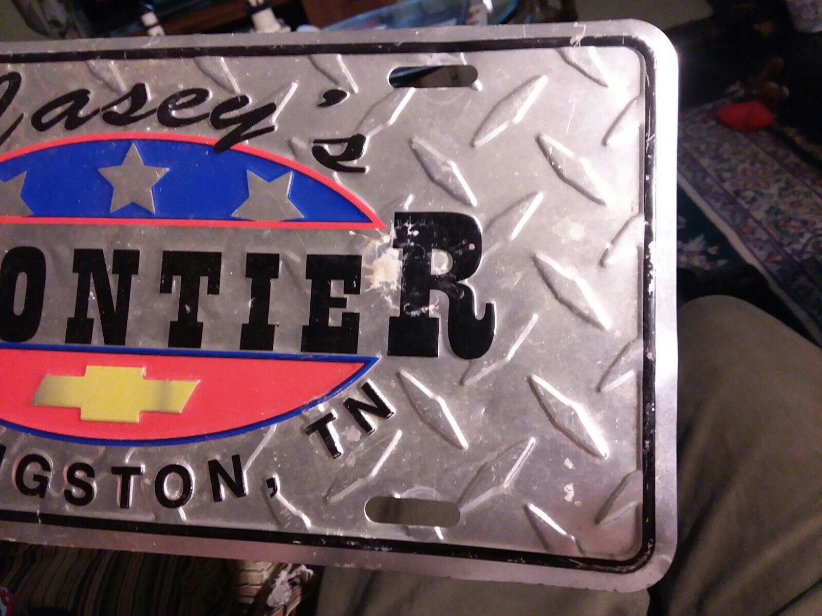 Tennessee license plate vintage Chevrolet Livingston Casey frontier