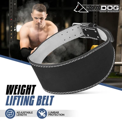 MADOG Weight Lifting Belt Fitness Bodybuilding Training Back Support Powerlifting Belt