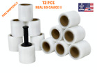 5" x 1000Ft 80 Gauge Pallet Wrap Stretch Film Shrink Hand Wrap 1000' 12 Rolls